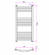 OTITEC - Sèche-serviettes électrique – 120 x 50 cm – Doré – 600W - Avec thermostat connecté - ELEGANT - vignette