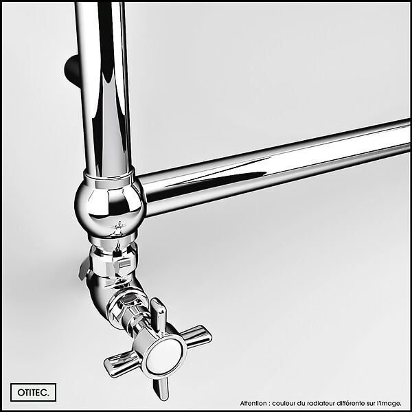 OTITEC - Sèche-serviettes électrique - Avec thermostat connecté - WEMA - 100 x 53 cm - Chrome - 600W - large