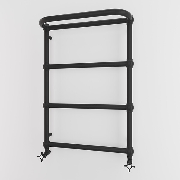 OTITEC - Sèche-serviettes électrique - Avec thermostat connecté - NEBULA - 97 x 53 cm - Noir - 400W - large