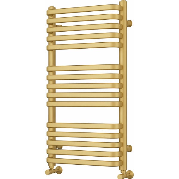 OTITEC - Sèche-serviettes électrique – 124 x 50 cm – Doré – Avec thermostat connecté  - CHARLI - large