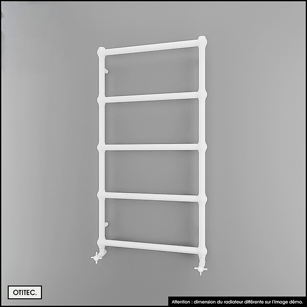 OTITEC - Sèche-serviettes électrique - Avec thermostat connecté - WEMA - 75 x 53 cm - Blanc - 400W - large