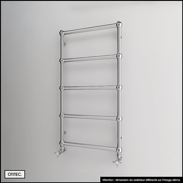 OTITEC - Sèche-serviettes électrique - Avec thermostat connecté - WEMA - 50 x 53 cm - Chrome - 700W - large