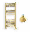 OTITEC - Sèche-serviettes électrique – 120 x 50 cm – Doré – 300W - Avec thermostat connecté - ELEGANT - vignette