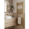 OTITEC - Sèche-serviettes électrique – 120 x 50 cm – Doré – 300W - Avec thermostat connecté - ELEGANT - vignette