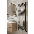 OTITEC - Sèche-serviettes électrique – 120 x 50 cm – Noir – 400W - Avec thermostat connecté - ELEGANT - vignette