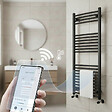 OTITEC - Sèche-serviettes électrique – 120 x 50 cm – Noir – 300W - Avec thermostat connecté - ELEGANT - vignette
