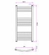 OTITEC - Sèche-serviettes électrique – 120 x 50 cm – Blanc – 600W - Avec thermostat connecté - ELEGANT - vignette