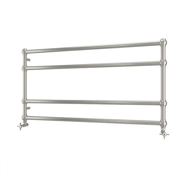 OTITEC - Sèche-serviettes électrique - Avec thermostat connecté - WAME - 120 x 53 cm - Inox Brossé - 700W - large