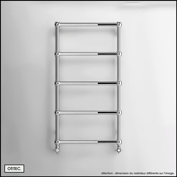 OTITEC - Sèche-serviettes électrique - Avec thermostat connecté - WEMA - 50 x 53 cm - Chrome - 500W - large