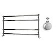 OTITEC - Sèche-serviettes électrique - Avec thermostat connecté - WAME - 120 x 53 cm - Chrome - 500W - vignette