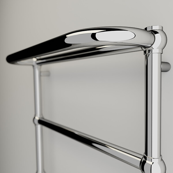 OTITEC - Sèche-serviettes électrique - Avec thermostat connecté - NEBULA - 120 x 53 cm - Chrome - 800W - large