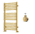 OTITEC - Sèche-serviettes électrique – 124 x 50 cm – Doré – 700W - Avec thermostat connecté - CHARLI - vignette