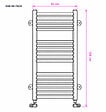 OTITEC - Sèche-serviettes électrique – 124 x 50 cm – Doré – 700W - Avec thermostat connecté - CHARLI - vignette