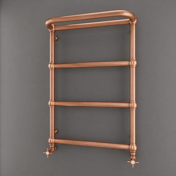 OTITEC - Sèche-serviettes électrique - Avec thermostat connecté - NEBULA - 97 x 53 cm - Cuivre Brossé - 800W - large
