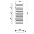 OTITEC - Sèche-serviettes électrique – 120 x 50 cm – Doré – 800W - Avec thermostat connecté - SUDO - vignette