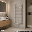 OTITEC - Sèche-serviettes eau chaude - RETRO - 53 x 120 cm - Inox Brossé - vignette
