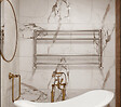 OTITEC - Sèche-serviettes eau chaude - WAME - 120 x 53 cm - Inox Brossé - vignette