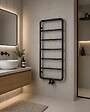 OTITEC - Sèche-serviettes eau chaude - RETRO - 53 x 120 cm - Noir - vignette