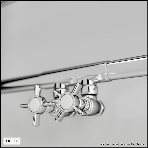 OTITEC - Sèche-serviettes eau chaude - RETRO - 53 x 140 cm - Chrome - large
