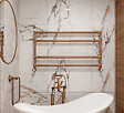 OTITEC - Sèche-serviettes eau chaude - WAME - 120 x 53 cm - Cuivre Brossé - vignette