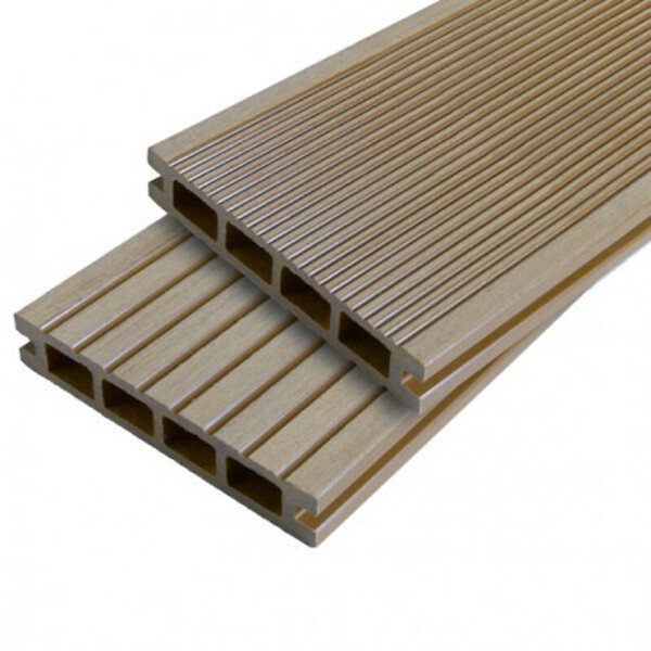 MCCOVER - PACK 10m² lame de terrasse composite Dual + ACCESSOIRES 3600mm Beige clair, ep.25mm, l.14 cm, L.360 cm - large