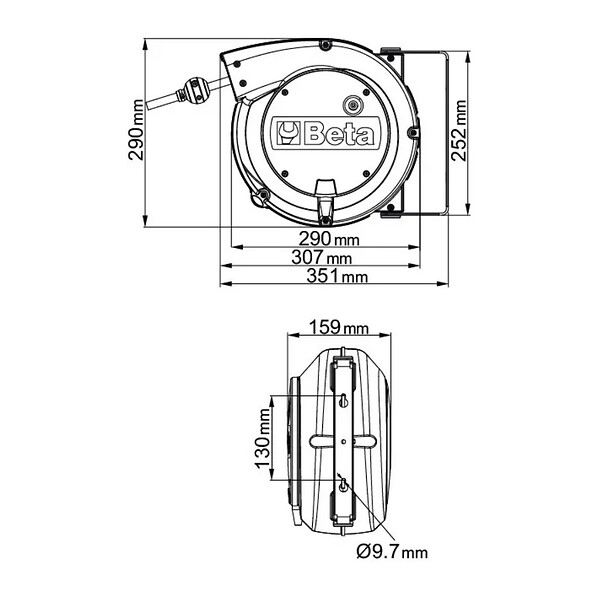 BETA TOOLS - Enrouleur De Tuyau Automatique - 019000080 - large
