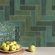 RO'MA NATURE - Carrelage effet Zellige Vert 20x6,5x0,85 cm Brillant Orisel - Mur intérieur (vendu par carton de 0,5 m²) - vignette
