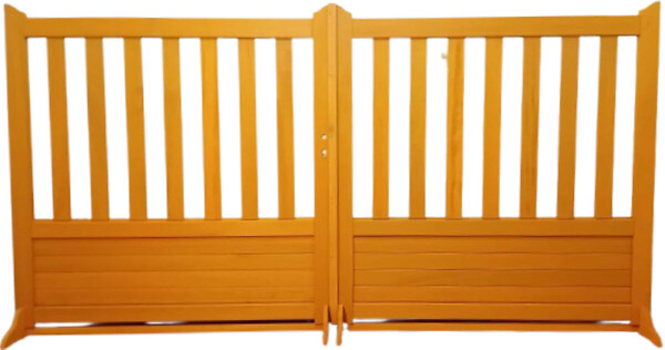 GD MENUISERIES - Portail En Bois Ajouree Traverse Droit L3m x H1,50 - large