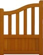 GD MENUISERIES - Portillon En Bois Ajouree L1m x H1,10/1,30 m - vignette