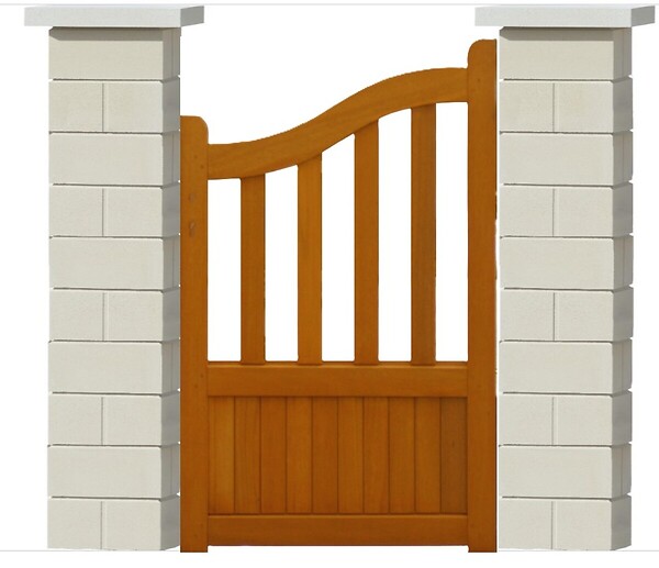 GD MENUISERIES - Portillon En Bois Ajouree L1m x H1,10/1,30 m - large