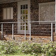 AICA SANITAIRE - Garde-corps Aluminium argenté mat - 200cm x H.100cm - Rampe escalier avec 5 traverses - Intérieur et extérieur - Pose latérale - vignette