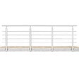 AICA SANITAIRE - Garde-corps Aluminium argenté mat - 300cm x H.100cm - Rampe escalier avec 5 traverses - Intérieur et extérieur - Pose latérale - vignette