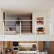 AICA SANITAIRE - Garde-corps Aluminium argenté mat - 300cm x H.100cm - Rampe escalier avec 5 traverses - Intérieur et extérieur - Pose latérale - vignette