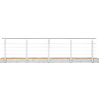 AICA SANITAIRE - Garde-corps Aluminium argenté mat - 400cm x H.100cm - Rampe escalier avec 5 traverses - Intérieur et extérieur - Pose latérale - vignette