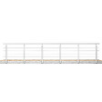 AICA SANITAIRE - Garde-corps Aluminium argenté mat - 500cm x H.100cm - Rampe escalier avec 5 traverses - Intérieur et extérieur - Pose latérale - vignette