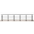AICA SANITAIRE - Garde-corps Aluminium noir mat - 500cm x H.100cm - Rampe escalier avec 5 traverses - Intérieur et extérieur - Pose latérale - vignette