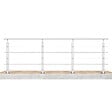 AICA SANITAIRE - Garde-corps Aluminium argenté mat - 300cm x H.100cm - Rampe escalier avec 5 traverses - Intérieur et extérieur - Fixation à plat - vignette