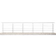 AICA SANITAIRE - Garde-corps Aluminium argenté mat - 500cm x H.100cm - Rampe escalier avec 5 traverses - Intérieur et extérieur - Fixation à plat - vignette