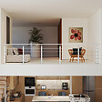 AICA SANITAIRE - Garde-corps Aluminium argenté mat - 500cm x H.100cm - Rampe escalier avec 5 traverses - Intérieur et extérieur - Fixation à plat - vignette