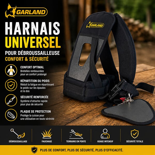 MCCOVER - Harnais double professionnel Garland - Taille - Réglable - large