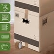 PACK AND MOVE - Pack and Move - Lot 50 cartons déménagement stockage XL - 80 x 40 x 40 cm - Poignées renforcées - 3 adhésifs offerts - vignette