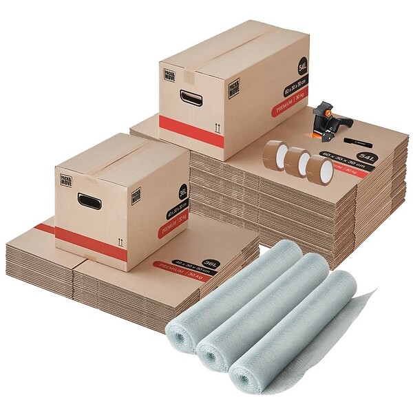 PACK AND MOVE - Pack and Move - Kit déménagement Premium T4/T5 + marqueur noir et 3 adhésifs offerts - large