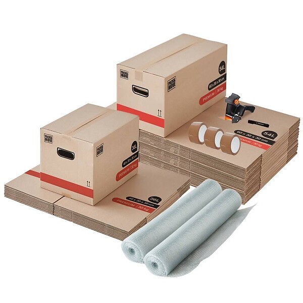 PACK AND MOVE - Pack and Move - Kit déménagement Premium T3/T4 + marqueur noir et 3 adhésifs offerts - large