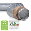 NATHER - Gaine flexible PVC isolé laine ép.25 mm ECOSOFT 10 mètres - Diamètre (mm): 80 - vignette