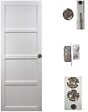 GD MENUISERIES - Porte Coulissante Tamera blanc H204 x L63 cm, serrure condamnation - vignette