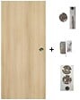 GD MENUISERIES - Porte Coulissante Décor Chêne Naturel Honey Oak  H204 x L73 cm, Serrure a condamnation - vignette