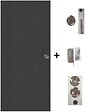 GD MENUISERIES - Porte Coulissante Effet Chêne Anthracite Grey Oak H204 x L83 cm, Serrure a condamnation - vignette