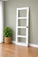 GD MENUISERIES - Porte Coulissante Tana blanc Vitree H204 x L63, coquilles, tire doigt - vignette