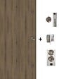 GD MENUISERIES - Porte Coulissante Décor Noyer Light Walnut H204 x L83 cm, Serrure a condamnation - vignette