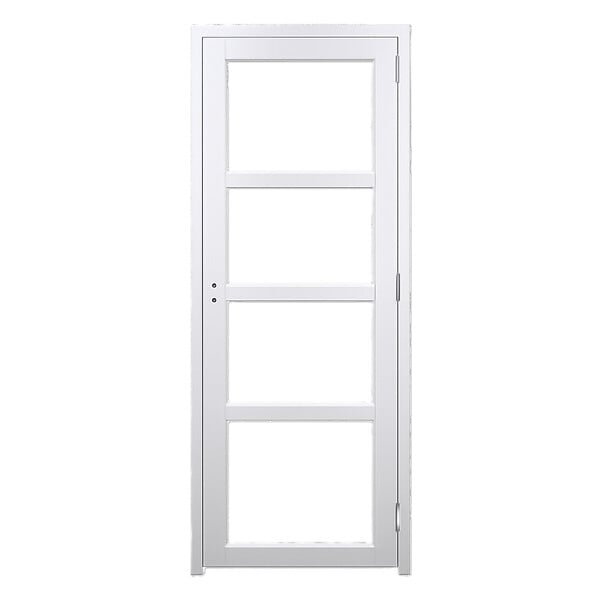 GD MENUISERIES - Bloc Porte Tana Blanc Transparent H204 x L63 cm Côte Tableau P.Gauche - large